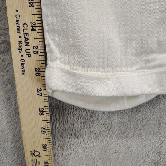 Old Navy Women's Ivory Drawstring Linen Blend Cuffed Pants Size M Coastal - Picture 4 of 10